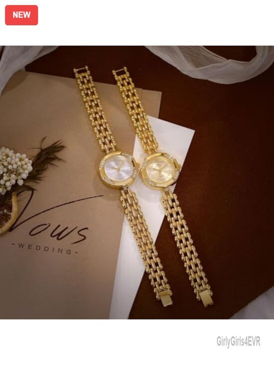 Petite Gold Watch Roman Numeral Dial Quartz Stainless Steel Bracelet Dress Watch main image 7